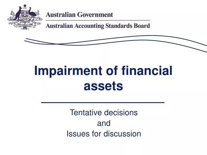 impairment of financial assets