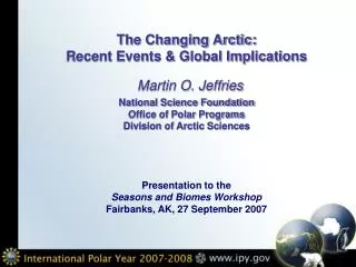 The Changing Arctic: