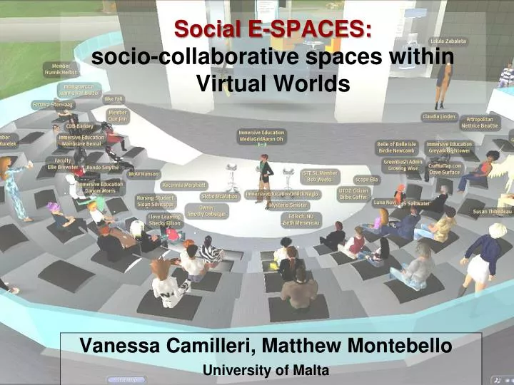 social e spaces socio collaborative spaces within virtual worlds
