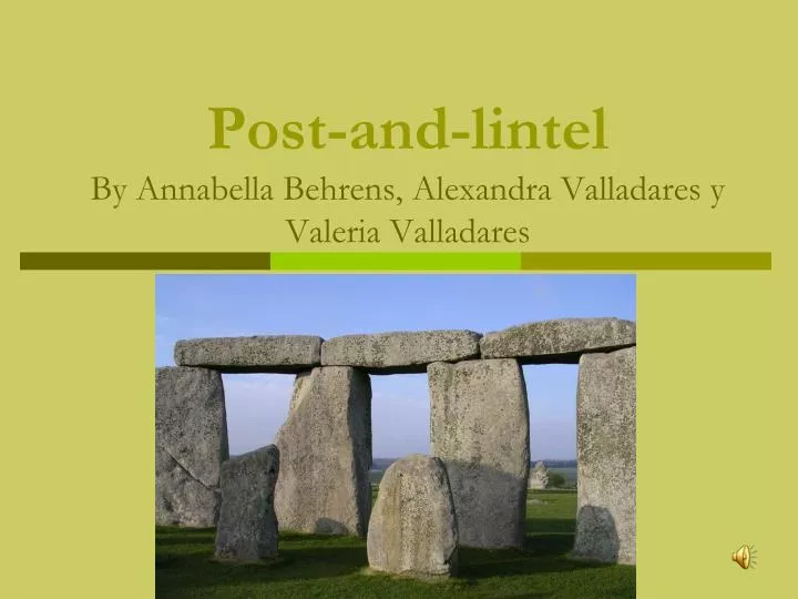 post and lintel by annabella behrens alexandra valladares y valeria valladares