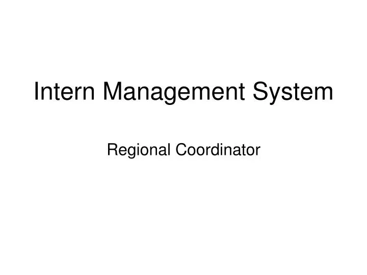 intern management system
