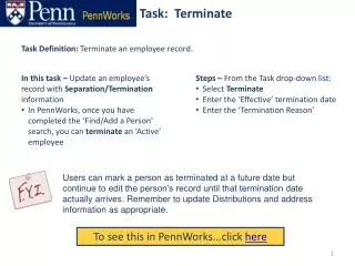 Task: Terminate