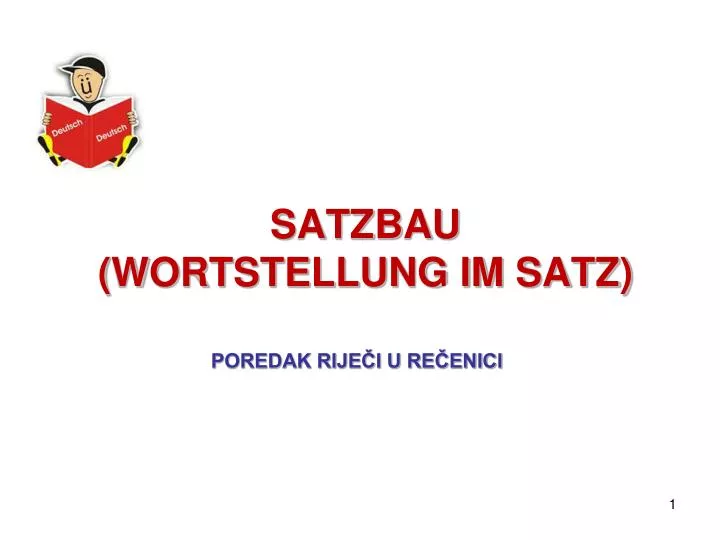 satzbau wortstellung im satz