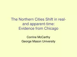 The Northern Cities Shift in real- and apparent-time: Evidence from Chicago