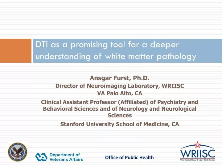 dti as a promising tool for a deeper understanding of white matter pathology