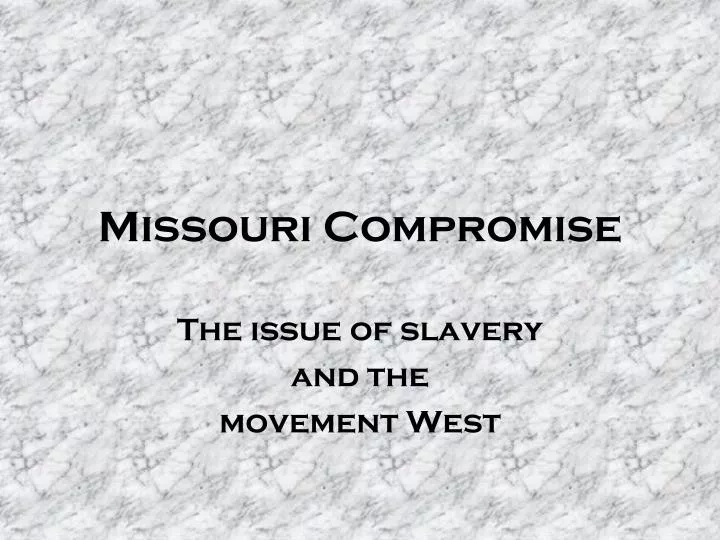 missouri compromise