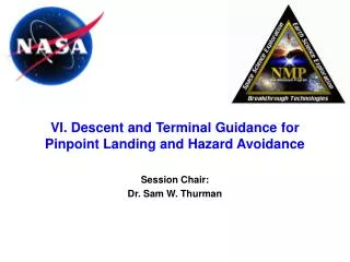 VI. Descent and Terminal Guidance for Pinpoint Landing and Hazard Avoidance