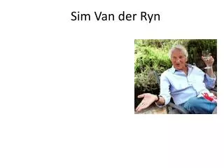 Sim Van der Ryn