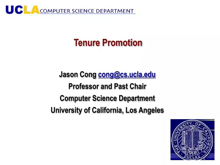 tenure promotion