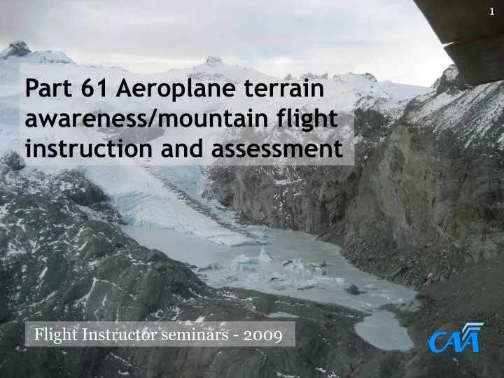 part 61 aeroplane terrain awareness mountain flight instruction and assessment
