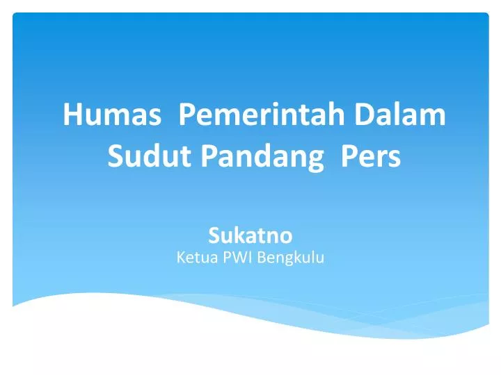 humas pemerintah dalam sudut pandang pers