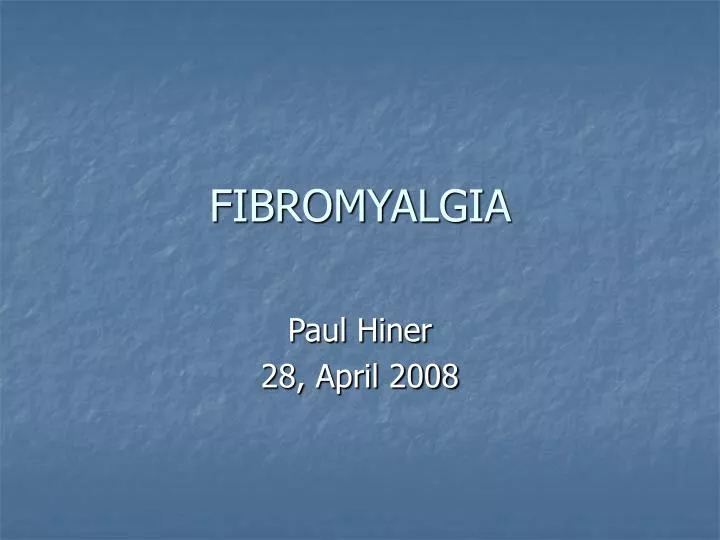 fibromyalgia