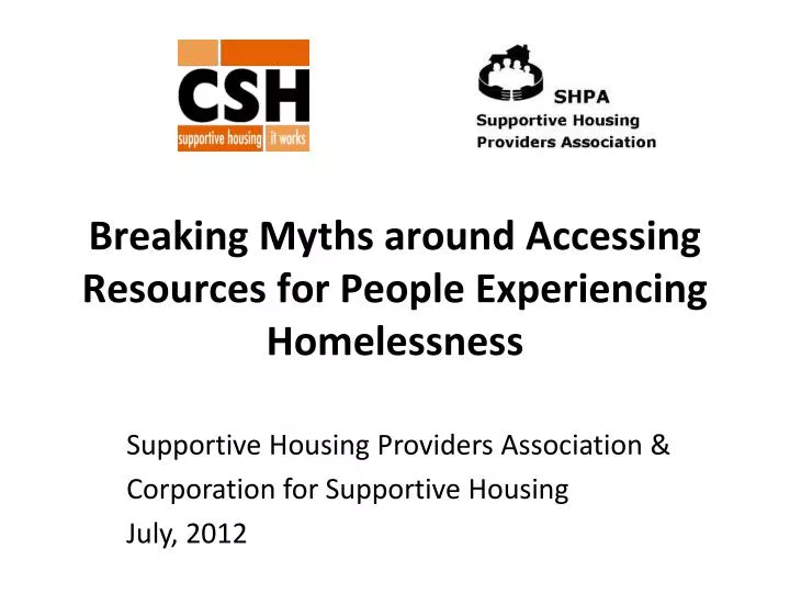 breaking myths around accessing resources for people experiencing homelessness