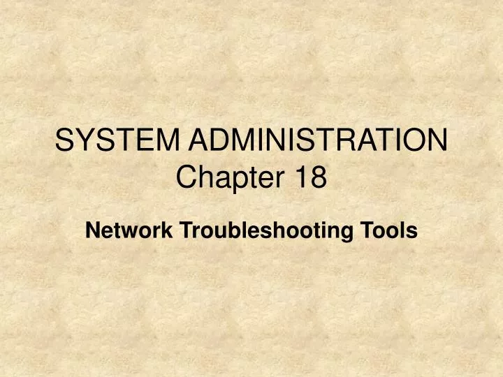system administration chapter 18