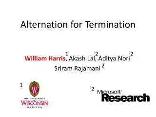 Alternation for Termination