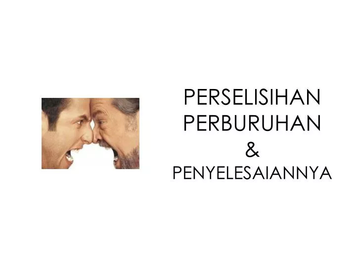 perselisihan perburuhan penyelesaiannya