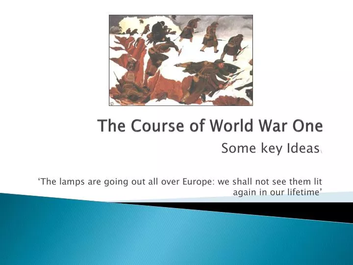 the course of world war one
