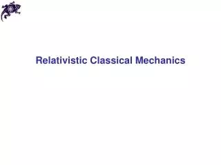 Relativistic Classical Mechanics