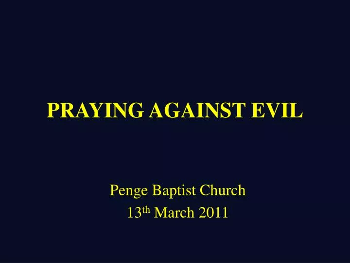 praying against evil