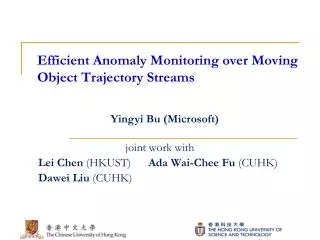 Efficient Anomaly Monitoring over Moving Object Trajectory Streams