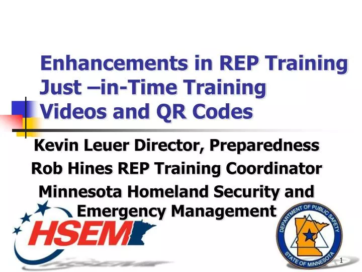 enhancements in rep training just in time training videos and qr codes