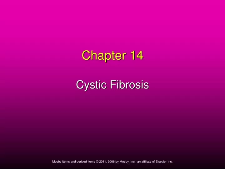 chapter 14 cystic fibrosis