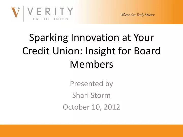 sparking innovation at your credit union insight for board members
