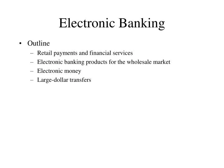 electronic banking