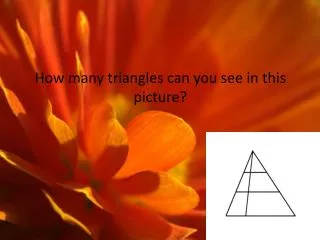 How many triangles can you see in this picture?