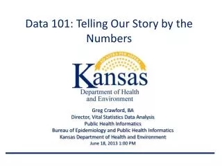 Data 101: Telling Our Story by the Numbers