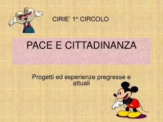 pace e cittadinanza