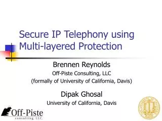 Secure IP Telephony using Multi-layered Protection