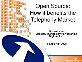 Open Source: How it benefits the Telephony Market