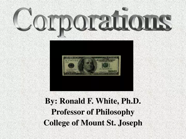 by ronald f white ph d professor of philosophy college of mount st joseph
