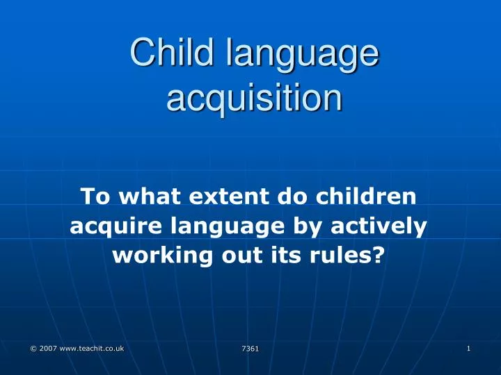 child language acquisition