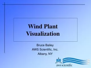 Wind Plant Visualization