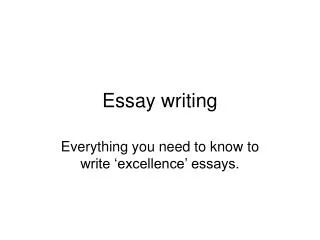 Essay writing