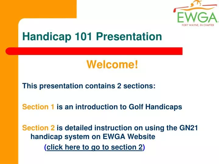 handicap 101 presentation