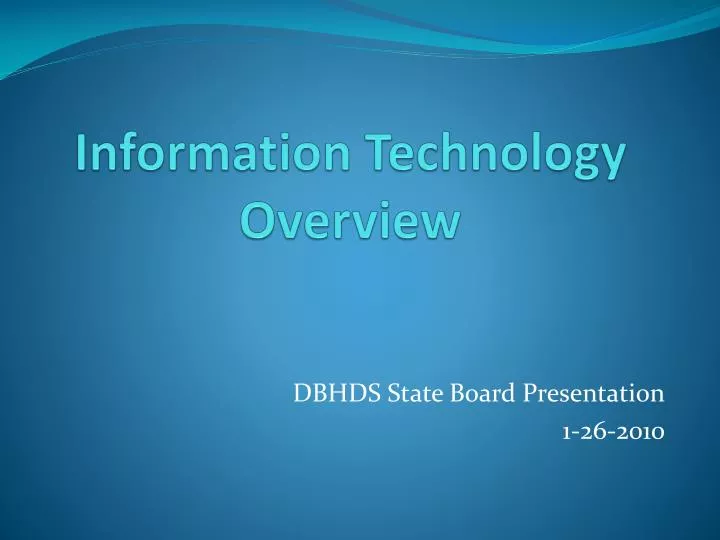 information technology overview