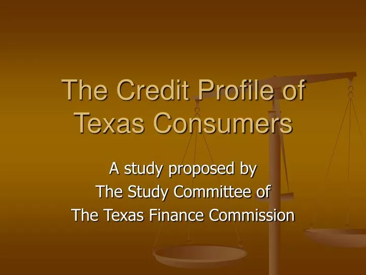 the credit profile of texas consumers