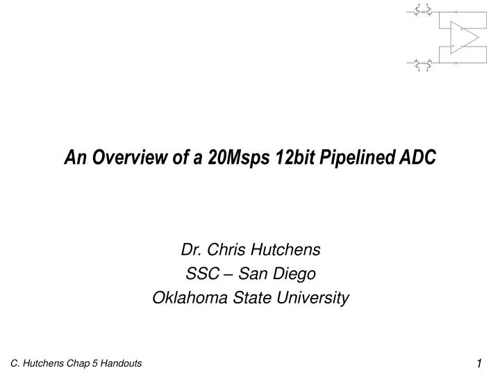 an overview of a 20msps 12bit pipelined adc