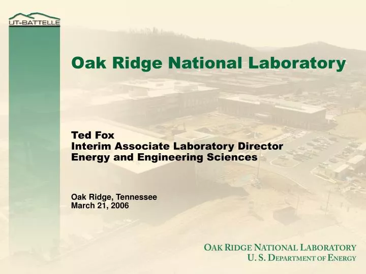 oak ridge national laboratory