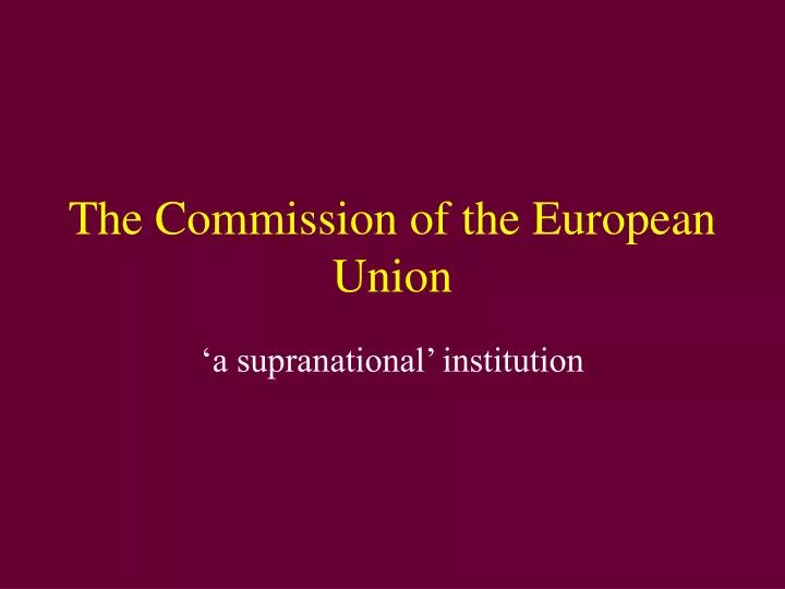 the commission of the european union