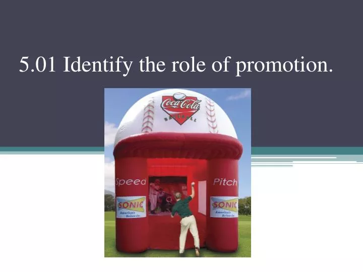 5 01 identify the role of promotion