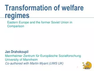 Transformation of welfare regimes