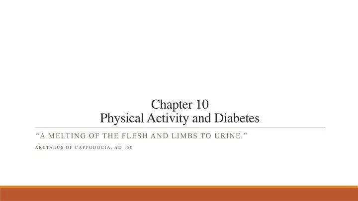 chapter 10 physical activity and diabetes