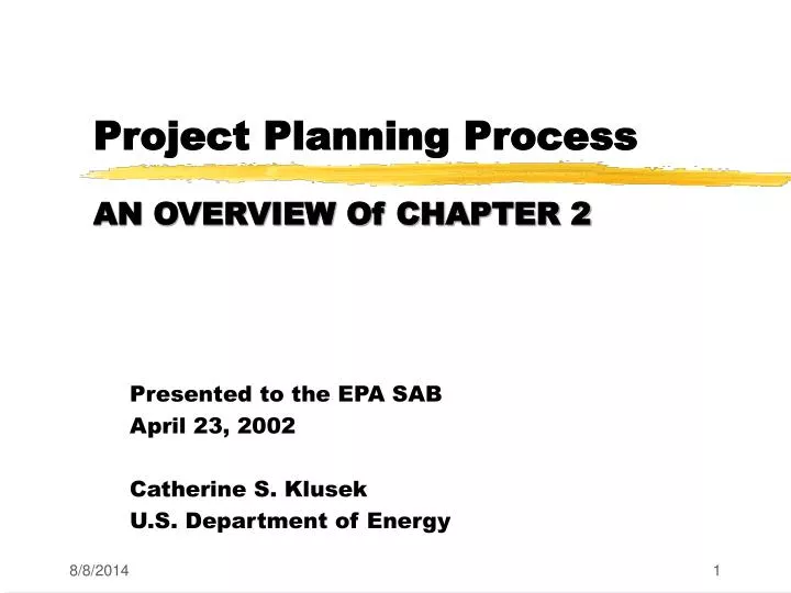 project planning process an overview of chapter 2