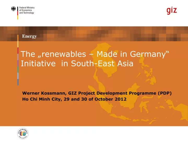 the renewables made in germany initiative in south east asia