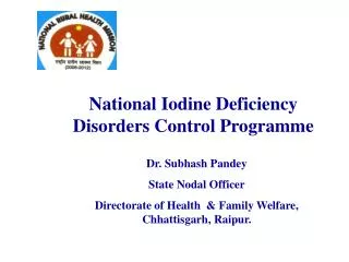 National Iodine Deficiency Disorders Control Programme
