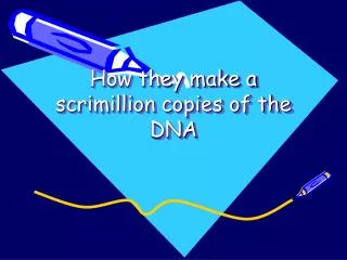How they make a scrimillion copies of the DNA